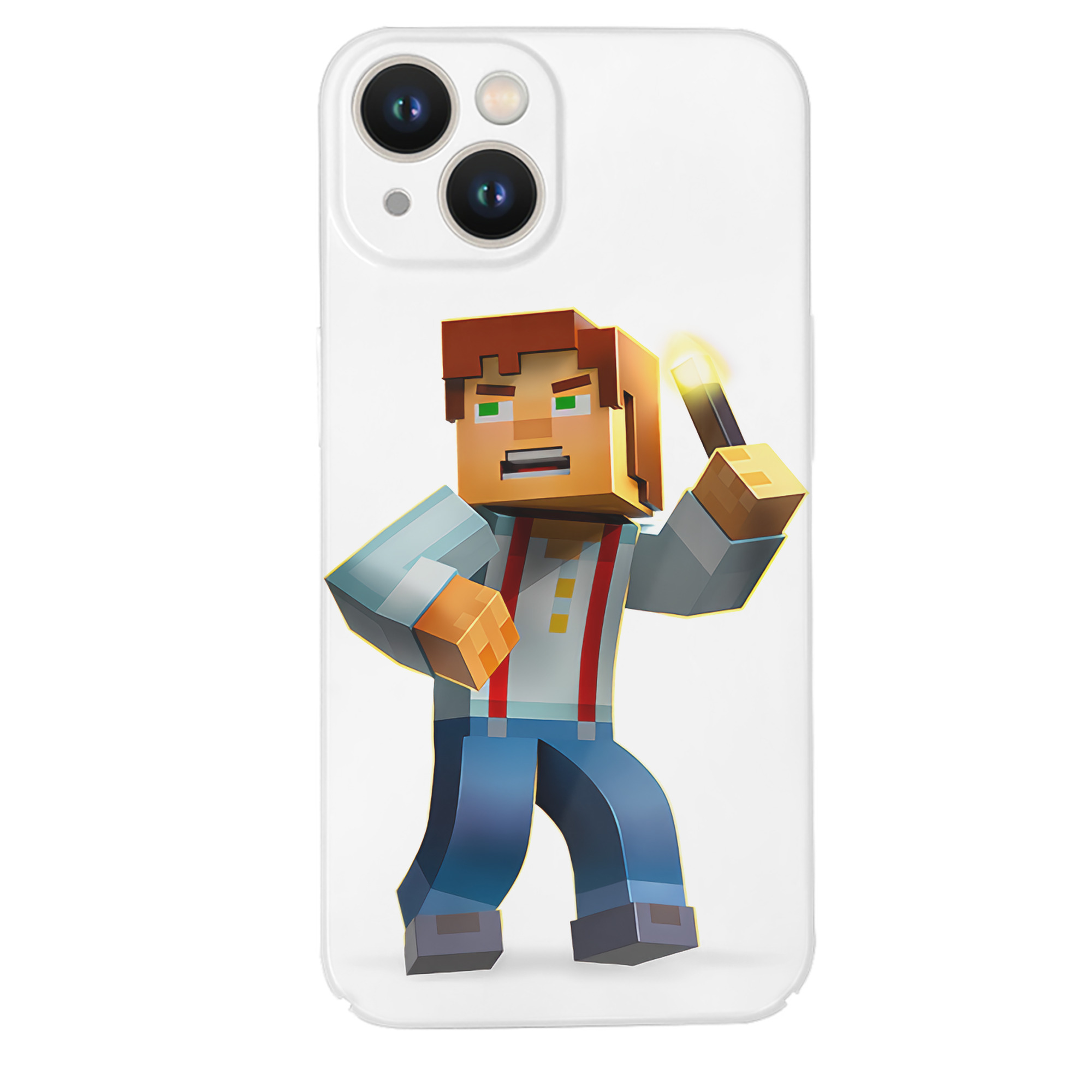 （画像用） マインクラフト ブロックの世界 Minecraft MC Block world 【iPhone 14シリーズ対応】ハードケース